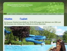 Tablet Screenshot of freibad-zschopau.de